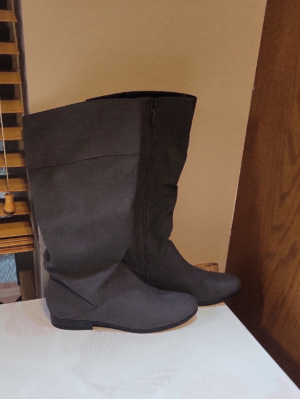 Women’s Knee High Flat Boots - Black Brand New